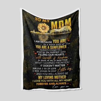 To My Mom Blanket, Sunflower Blanket, Blanket for Mom, Custom Name Blanket - Mother Blanket - Thegiftio UK