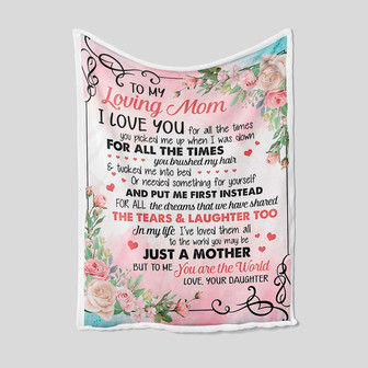 To My Mom Blanket, Personalized Name Blanket, Mother Blanket, Family Throw Blanket, Blanket For Mom, Blankets For Gift, Christmas Blanket - Thegiftio UK