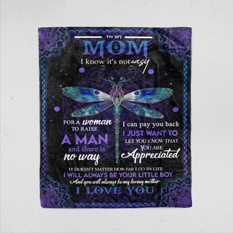 To My Mom Fleece Blanket From Mom, Mom's Day Gift, Gift For Birthday, Christmas, Gift From Mom, Family Blanket, Gift For Son, Emotional Gift - Thegiftio UK