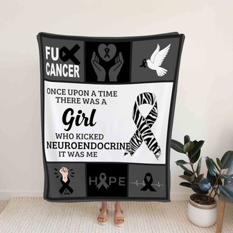 Neuroendocrine Awareness Blanket, Cancer Fighter Blanket, Motivational Blanket - Thegiftio