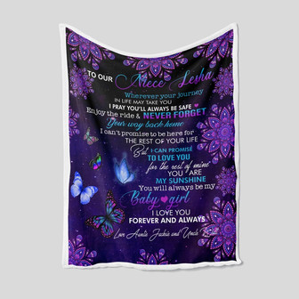 To My Niece Blanket, Personalized Name Blanket, Family Blanket, Blanket For Boys And Girls, Blanket For Gifts - Thegiftio UK