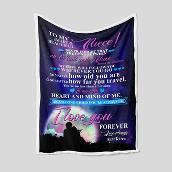 To My Niece Blanket, Personalized Name Blanket, Family Blanket, Blanket For Boys And Girls, Blanket For Gifts - Thegiftio UK
