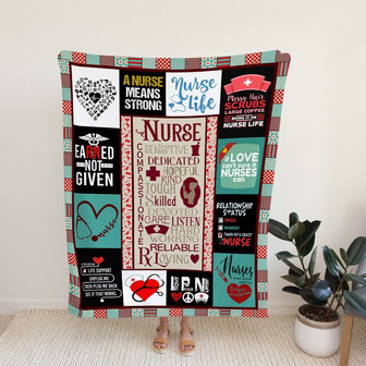 Nurse life blanket, a nurse means strong blanket, nurse blanket - Thegiftio UK