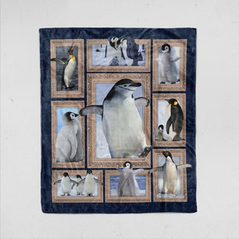 Penguins Blanket, Penguins Throw Blanket, Penguins Fleece Blanket, Penguins Adult Blanket, Penguins Kid Blanket, Gift for Birthday - Thegiftio UK