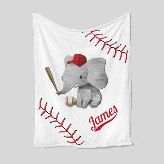 Personalized Elephant Blanket, Personalized Elephant Blanket, Personalized Name Blanket, Custom Baby Blanket, Baby Blanket, Gift Blanket - Thegiftio UK