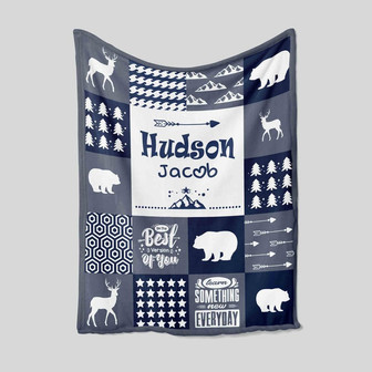 Personalized Hunting Camo Moose, Personalized Name Blanket, Custom Baby Blanket, Baby Blanket With Name, Blanket For Baby Boy, Gift Blanket - Thegiftio UK