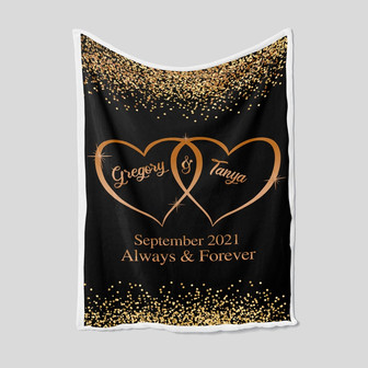 Personalized Name Blanket, Gift Blanket, Blanket For Couple, Blanket For Love, Wedding Anniversary Blanket - Thegiftio UK