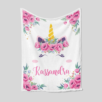 Personalized Name Blanket, Custom Baby Blanket, Unicorn Blanket, Baby Girl Blanket, Family Blanket, Blanket For Baby, Gift Blanket For Kids - Thegiftio UK