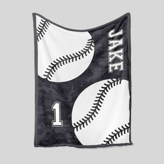 Personalized Name Blanket, Baseball Blanket, Softball Blanket, Family Blanket, Gift Blanket, Blanket For Baby, Gift For Christmas - Thegiftio UK