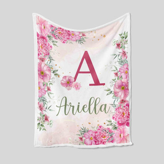 Personalized Name Blanket, Flower Blanket, Family Blanket, Gift Blanket, Baby Blanket - Thegiftio UK