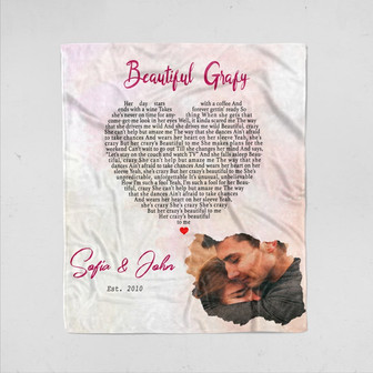 Personalized Photo Blanket Gift, Your Photo blanket, Gift for Valentines Day, Couple Custom Gift, Wedding Gift, Family Throw Blanket - Thegiftio UK