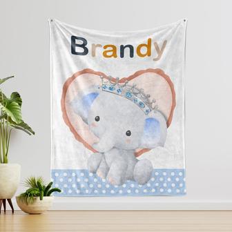 Personalized Western Baby Blankets with Name for Boys, Custom Baby Blanket, Elephant Baby Blanket, Elephant Print Blanket, Gift Baby. - Thegiftio UK