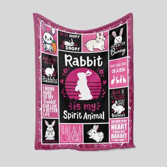 Rabbit Is My Spirit Animal Blanket, Rabbit Blanket, Carrot Blanket, Baby Blanket, Gift Blanket For Kid, Gift Blanket For Christmas - Thegiftio UK
