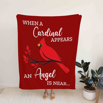 Red Cardinal Blanket, Memorial Blanket, Family Blanket, Blanket For Gift, Christmas Blanket, Blanket For Love, Blanket For Angle - Thegiftio UK