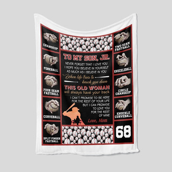 To My Son Blanket, Baseball Blanket, Blanket For Son, Family Throw Blanket, Christmas Blanket, Blanket For Gift - Thegiftio UK