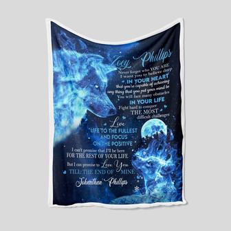 To My Son Blanket, Wolves Blanket, Blanket For Son, Family Throw Blanket, Christmas Blanket, Blanket For Gift - Thegiftio UK