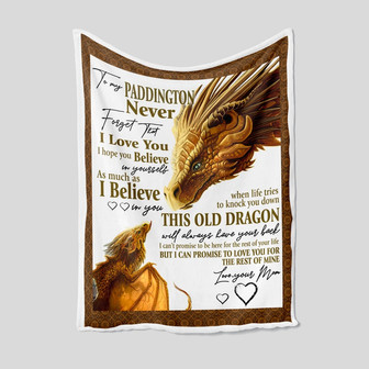 To My Son Blanket, Personalized Name Blanket, Dragon Blanket, Family Blanket, Blanket For Boys And Girls, Blanket For Gifts - Thegiftio UK