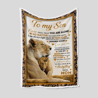 To My Son Blanket, Personalized Name Blanket, King Lion Blanket, Blanket For Son, Family Throw Blanket, Blankets for boys - Thegiftio UK