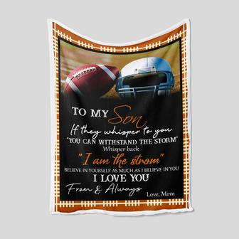 To My Son Blanket, Personalized Name Blanket, Rugby Blanket, Blanket For Son, Family Throw Blanket - Blankets for girls and boys - Thegiftio UK