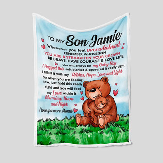 To My Son Blanket, Blanket For Son, Family Throw Blanket, Christmas Blanket, Blanket For Gift - Thegiftio UK