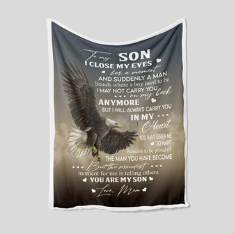 To My Son Blanket, Personalized Name Blanket, Family Blanket, Blanket For Boys And Girls, Blanket For Gifts - Thegiftio UK