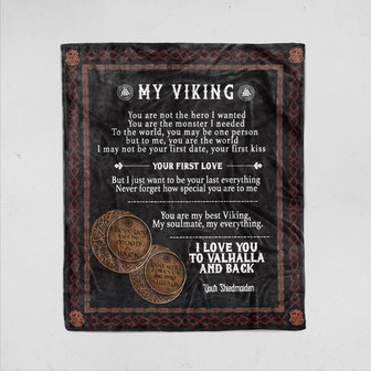 Viking Blanket, I Love You to Valhalla And Back , Your Shieldmaiden Blanket, Birthday gift, Family Throw Blanket, Viking Prayer, Viking - Thegiftio UK