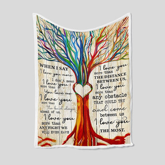 When I Say I Love You Blanket, Blanket For Love, Wedding Anniversary Blanket, Couple Blanket, Family Throw Blanket, Blanket For Gift - Thegiftio UK