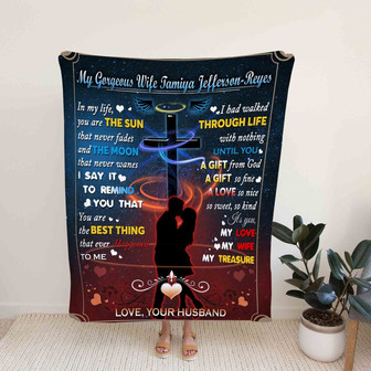 To My Wife Blanket, Blanket for Wife, Custom Name Blanket, Personalized Blankets for Wife - To My Wife Blanket from Husband - Thegiftio UK