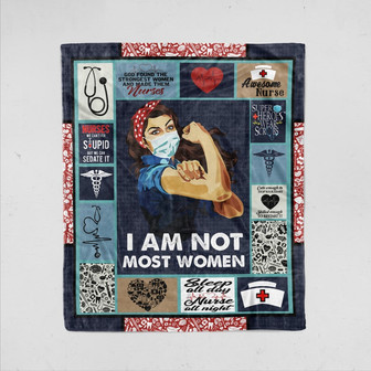 Woman Blanket, Strong Woman, Mother's Day Gifts, Family Throw Blanket, Nurse Super Heroes, Gifts For Nurses, Gifts for Friend - Thegiftio UK