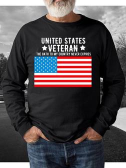 American Veteran Print Men's Sweatshirt - Seseable