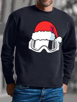 Christmas Hat Men's Sweatshirt - Seseable