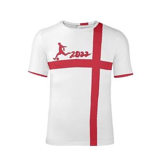 Men's T Shirt Tee Football Graphic Prints Crew Neck White 3d Print World Cup 2022 England Outdoor Street Short Sleeve Print Clothing Apparel Sports Designer Casual / Summer - Seseable