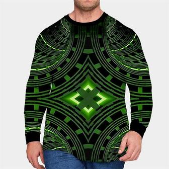 Men's T Shirt Tee Geometric Graphic Prints Crew Neck Green Blue Black 3d Print Plus Size Outdoor Street Clothing Apparel Basic Designer Comfortable Big And Tall - Seseable