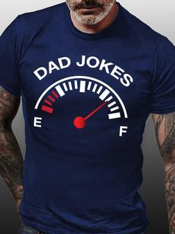 Dad Jokes With Fuel Gauge Men's T-shirt - Seseable