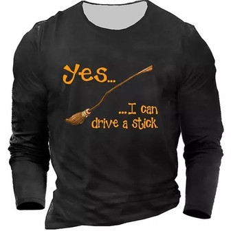 Men's Unisex T Shirt Tee Graphic Prints Crew Neck Black Long Sleeve 3d Print Outdoor Halloween Print Tops Basic Sports Designer Casual - Thegiftio UK