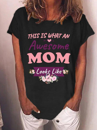 This Is What An Awesome Mom Looks Like Women's T-shirt - Thegiftio UK