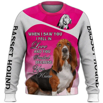 Basset Hound Sweater, Dog Sweater For Humans Christmas Sweater 3D Print Crewneck Men Women Sweater, Men Women 3D Print Sweater - Thegiftio UK