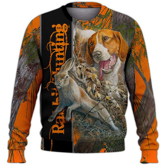 Beagle Rabbit Hunting Sweater, Beagle Sweater, Dog Sweater For Humans Christmas Sweater 3D Print Crewneck Men Women Sweater, Men Women 3D Print Sweater - Thegiftio UK