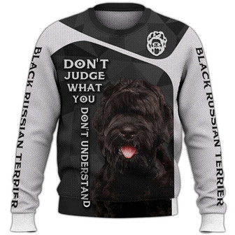 Black Russian Terrier Sweater, Dog Sweater For Humans Christmas Sweater 3D Print Crewneck Men Women Sweater, Men Women 3D Print Sweater - Thegiftio UK