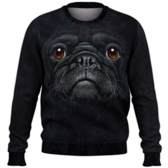 Bulldog Sweater, Dog Sweater For Humans Christmas Sweater 3D Print Crewneck Men Women Sweater, Men Women 3D Print Sweater - Thegiftio UK