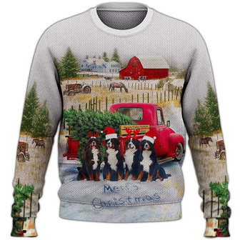Dog Christmas Sweater, Dog Sweater For Humans Christmas Sweater 3D Print Crewneck Men Women Sweater, Men Women 3D Print Sweater - Thegiftio UK