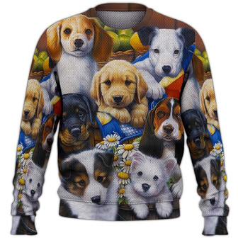 Dog Sweater, Dog Sweater For Humans Christmas Sweater 3D Print Crewneck Men Women Sweater, Men Women 3D Print Sweater - Thegiftio UK