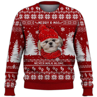 Dog Sweater, Dog Sweater For Humans Christmas Sweater 3D Print Crewneck Men Women Sweater, Men Women 3D Print Sweater - Thegiftio UK