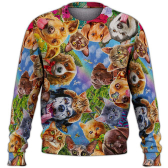 Dog Sweater, Dog Sweater For Humans Christmas Sweater 3D Print Crewneck Men Women Sweater, Men Women 3D Print Sweater - Thegiftio UK