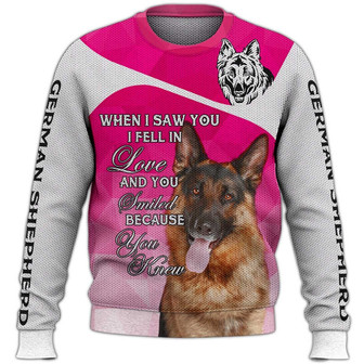 German Shepherd Sweater, Dog Sweater For Humans Christmas Sweater 3D Print Crewneck Men Women Sweater, Men Women 3D Print Sweater - Thegiftio UK