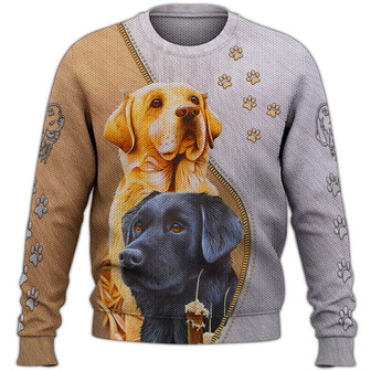 Golden Retriever Sweater, Dog Sweater For Humans Christmas Sweater 3D Print Crewneck Men Women Sweater, Men Women 3D Print Sweater - Thegiftio UK