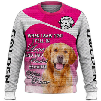 Golden Retriever Sweater, Dog Sweater For Humans Christmas Sweater 3D Print Crewneck Men Women Sweater, Men Women 3D Print Sweater - Thegiftio UK