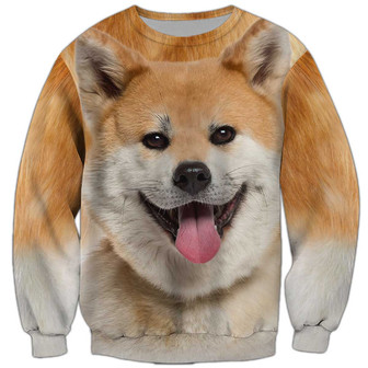 Corgi Sweatshirt, Sweatshirt For Humans Christmas Sweater 3D Print Crewneck Men Women Sweater - Thegiftio UK