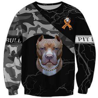 Save A Pitbull Euthanize A Dog Fighter Sweatshirt, Pitbull Sweatshirt, Dog Sweatshirt For Humans Christmas Sweater 3D Print Crewneck Men Women Sweater - Thegiftio UK
