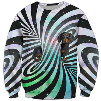 Dachshund Sweatshirt, Sweatshirt For Humans Christmas Sweater 3D Print Crewneck Men Women Sweater - Thegiftio UK